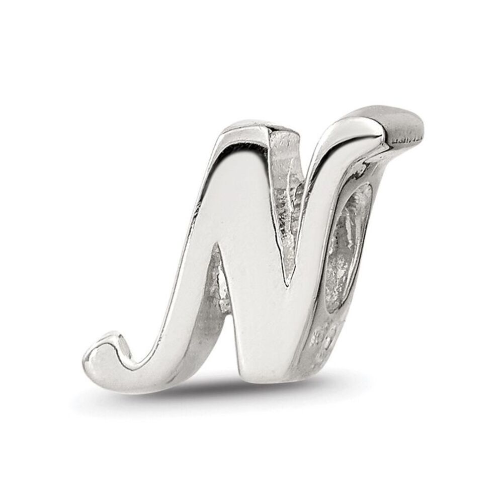Kazi Luxury Sterling Silver Reflections Letter N … - image 1